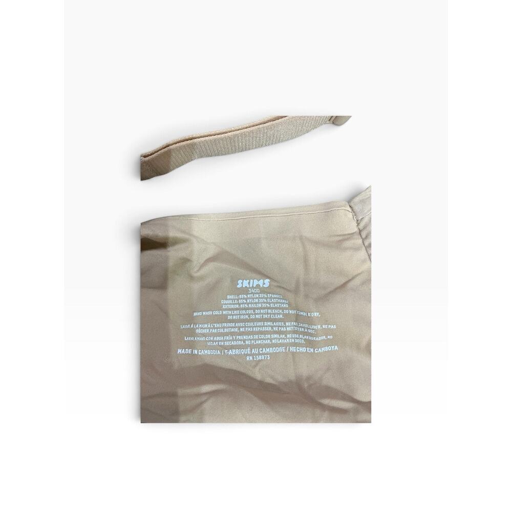 SKIMS Beige 34DD Solid Underwired Full Coverage Bra Hook & Eye Closure - Picture 9 of 9